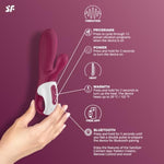 Hot Bunny Connect App Vibrator Sex Toy | Adult Toys For Women | Rabbit Vibrator + Heat + App | Vibrating Sexual Pleasure Device | Stimulation Vibrators | Female Wellness Tools | Woman Sextoy