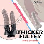 9 Inch Monster Realistic Dildo Double Ended Massive Dildos, Big Cock With Curved Shaft For Vaginal G-Spot Stimulation, Liquid Silicone Huge Penis With Strong Suction Cup For Hands-Free, Sexy Adult Toy