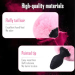 Bunny Tail Butt Plug Vibrating Buttplug Remote Anal Plug Vibrator Furry Tail Plug Faux Fur Silicone Analplug Sex Things For Couples Kinky Toy For Role Play Women Prostate Sexual Stimulation Device