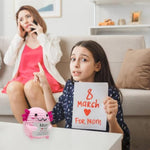 Mom Gifts From Daughters, Love Mom Gifts For Mothers Day Birthday,Positive Crochet Axolotl Plush Emotional Support Stuffed Animals, Christmas Stocking Stuffers Small Axolotl Toy Presents For Mama