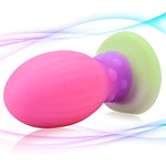 Anal Plug Silicone Anal Sex Anal Plug Anal Massage Plug With Strong Suction Cup Luminous Anal Plug For Male And Female Couples (S)