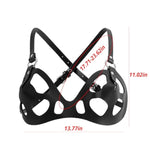 Adjustable Pu Leather Bdsm Restraints Breathable Cutout Breast Bondage Gear For Women Couples Adult Sm Sex Toys For Sensory Play