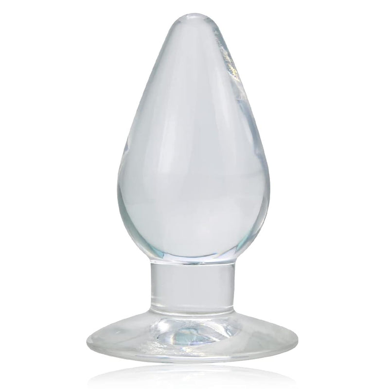 Huge Butt Plug - Prostate Stimulating Anal Toy Anal Butt Dilator With Strong Suction Cup For Beginners Advanced Men Women Couple (M) Transparent