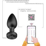 App Anal Expansion Butt Plug Vibrating Silicone Anal Plug With Jewel Base Vibration Anal Butt Plug Sex Toys