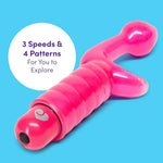 Pink G-Tickler 7 Function G-Spot Vibrator - Soft Plastic - Beginners Friendly