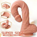 18 Inch Extra Long Skinny Realistic Dildo,2 In Diameter Super Long Snake Anal Dildos With Strong Suction Cup For Anal Depth Training,Xxxl Huge Realistic Silicone Thick Dildo For Experienced Players