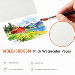 50 Pack Watercolor Cards with Envelopes and Seals 4x6 Inches in 140lb Cotton Paper