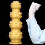 13.3" Gold Silicone Xxl Huge Anal Beads Analdildo With Thick 4 Beads Butt Plug Dildos Vaginal Prostate Massage Stimulation Analplug Dildo Sex Toys For Female Male Gay Advanced Player (L)