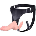 Strap-On Harness Realistic Dildos With Anal Plug, 7 Inch Large Dildo Can Bend As You Want (Adjustable Skeleton Inside)