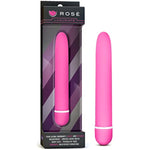 Rose Luxuriate Adult Sex Toy - 5.75 Inch X 1 Inch Elegant Satin Smooth Powerful Wand Vibrator, Multi Speed Clitoral And G Spot Stimulator, Women, Men, Couples - Hot Pink