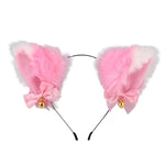 Anal Plug Fox Tail With Ear 15.75-Inch-Long Sexual Anus Tail Butt Plug Cosplay Game Pink & White Sex Toy For Women Men