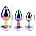 Anal Plug Adult Sex Toy,Adult Sex Toys And Games For Men Women, 3 Pack Metal Anal Plug Heart Shaped Butt Plug For Beginners Advanced Users Unisex Masturbation(Purple/S,M,L)