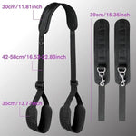 Bdsm Bed Restraints Set With Handcuffs Neck To Thigh/Ankle, Adjustable Leg Straps&Handcuffs And Blindfold For Sm Adult Couples Game Play, Sex Toy For Women Beginner Leg Straps Tie Set Rope