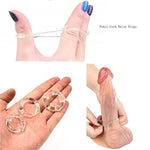 Penisring Cockrings,6 Pcs Different Sizes Silicone Penis Sleeve Penis Trainer,Stretchy Longer Harder Stronger Erection Semen Lock Caged,Delay Ejaculation Time Lasting Sex Toys For Men,White