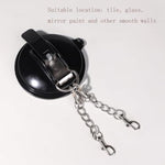 Leather Sex Handcuffs With Suction Cups Strong Bathroom Bondage Hand Cuffs Wristbands Ladies Bracelet Couple Sexy Toys (Red)