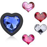 3Pcs Heart Shaped Anal Butt Plug Set With 5 Replacement Diamond Silicone Anal Trainer Butt Toys Large/Medium/Small Anal Training Kits Sex Toys For Women Men Couples Lover Personal Massager Anal Plugs