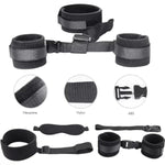 Bdsm Sex Neck To Wrist Restraints Bondage Set - Behind Back Handcuffs Collar With Blindfold Adjustable Bondage Set Bed Games Play Sex Toys For Couples (Black)