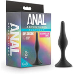 Anal Adventures Platinum Silicone Beginner Plug Small - Tapered Plugs For Anal Training And Beginners Play - Comfortable Base For Safety And Long Term Wear - Sex Toy
