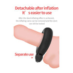 Inflatable Cock Ring, Adjustable Silicone Penis Ring, Sex Toy For Men, Male Masturbation Stimulation Training Ring