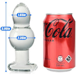 Graduated Anal Beads Sex Toys For Men Women And Couples Glass Butt Plug Gourd Shape Anal Trainer Transparent (L)