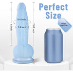Sex Toys 7.87" Realistic Silicone Dildo With Strong Suction Cup - Lifelike Design For Women, Men & Couples, Curved G-Spot Stimulation, Body-Safe Adult Toy For Hands-Free Play, Anal Or Vaginal Use