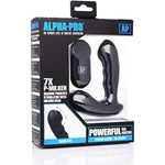 Alpha-Pro 7X P-Milker Silicone Prostate Stimulator With Milking Bead, Black