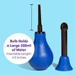 Deluxe Anal Douche Kit for Adults, 6.8 fl oz, 2 Piece, Blue