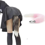 Butt Plug Fox Tail Cosplay Anal Plug Anal Butt Plug Adult Sex Toys For Beginner Women Men Couple (18 In Pink)