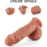 Big Liquid Silicone Dildo, 2” Diameter Thick Huge Dildos &Strong Suction Cup,Realistic Veins&Full Shaped Balls&Storage Bag,Compatible Strap-On Harness Fat Cock Penis Adult Sex Toy G-Spot