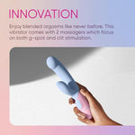 Battery Powered G-Spot Rabbit Vibrator Clitoris Stimulator - Silicone Vaginal Anal Dildo Massager For Women Maturbation, Powerful Waterproof Adult Sex Toys For Couples (Blue, Silicone)