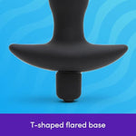 Butt Tingler Vibrating Butt Plug | 3.5 Inch Male Sex Toy | 7 Vibration Patterns & 3 Speeds | Anal Plug Vibrator For Men & Women | Silicone Prostate Massager | Couples Adult Toys Game | Black
