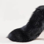 Butt Plug Tail Anal Sex Toys, Anal Butt Plug Artificial Fiber Fur Tail Toys Stainless Steel But Plug Butt Toys Sex Toys For Women Cosplay Adult Sex Toys For Women (Black)