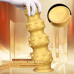 13.3" Gold Silicone Xxl Huge Anal Beads Analdildo With Thick 4 Beads Butt Plug Dildos Vaginal Prostate Massage Stimulation Analplug Dildo Sex Toys For Female Male Gay Advanced Player (L)