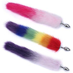 Fox Tail Anal Butt Plug Sex Adult Toys Flirting Tools For Couples Cosplay &Sm Role Play Gradient (Purple)