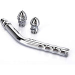 Cleaner Metal Shower Cleaner 3 Heads Aluminum Cleaner Cleansing Colonic Douche System Cleaner(Silver)