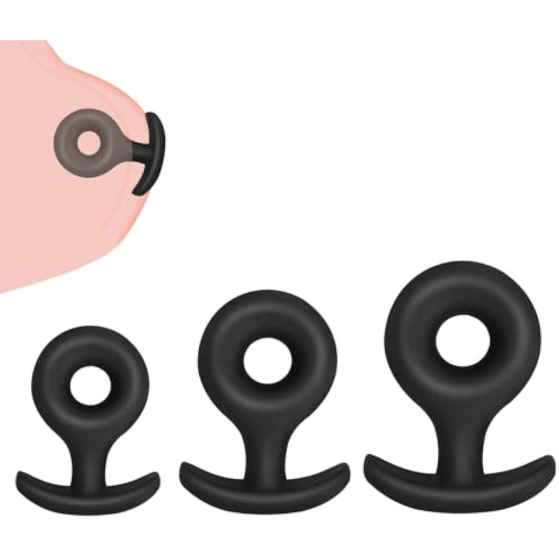 3Pcs Anal Plug Training Sets With Narrow Flared Base Soft Silicone Butt Plugs Small Trainer Sex Toys For Men, Women And Couples