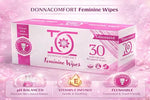 Flushable Feminine Wipes for Sensitive Skin – pH Balanced, Fragrance-Free Intimate Wipes with Aloe Vera & Vitamin E, Individually Wrapped Travel Size (30 Count)