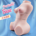 Vibrating Male Masturbator Sex Doll With 7 Modes, 5.9Lb Realistic Torso With Perky Boobs And Plump Labia, Automatic Pocket Pussy Stroker For Men