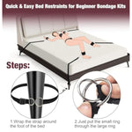 Bondage Restraints Bdsm Kit Sex Toy, Versatile Bed Restraints Sex Toys With Sex Straps Bondage Cuffs Blindfold & Feather