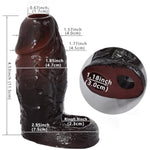 Realistic Men Penis Sleeve With Cock Ring Penis Enlarger Sleeve Men Sex Tool, Silicone Penis Enlargement Sleeve Small Penis Sheath Male Adult Sex Toy (Brown)