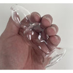 Crystal Calabash Shape Transparent Anal Plug Peephole Clear Hollow Glass Butt Plug With Lid Sex Toy(L)