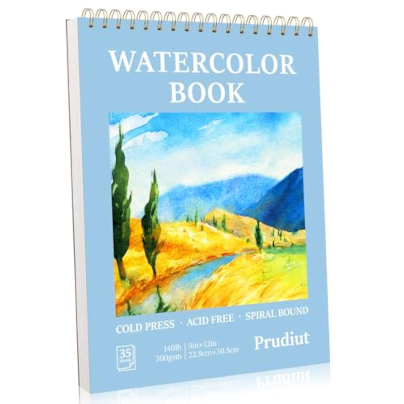 35-Sheet Watercolor Paper Pad, 9 x 12 Inch, 140 lb Cold Press Spiral Bound