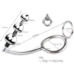 Multifunctional Anal Plug With Penis Ring Anal Trainer Metal Stainless Steel Anal Butt Plug Adult Sexy Toys For Women,Men & Beginners