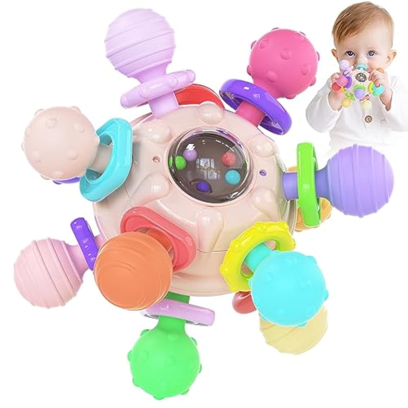 Baby Teething Toys For Babies 0 6 Months, Montessori Sensory Teether For 0
