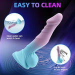 6.9 Inch Pink and Blue Fantasy Realistic Dildo with Strong Suction Cup