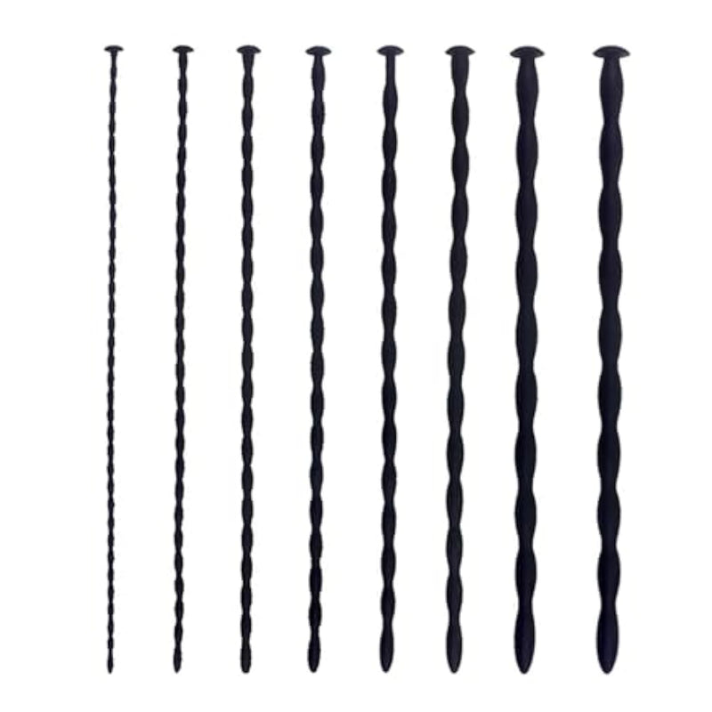 Urethral Sounds,8 Pcs Set Male Silicone Penis Dilator Urethal Rod Urethral Obstruction Cock Expansion Stimulation Plug Masturbation Sex Toy Silicone Penis Plug Multi Beads Urethral Dilator For Men