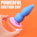 Big Strawberry Anal Plug Adult Sex Toy For Beginner, Fantasy Huge Silicone Butt Plug Trainer, G Spot Anal Adult Toy For Men Women Couples (Blue)