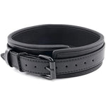 Women And Men Padded Leather Bondage Collar And Leash Set, Leather Sex Toys Bdsm Slave Collar For Bondage Restraints, Leather Sex Collar For Sm Games (Black-1)