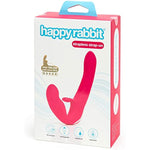 Happy Rabbit Rechargeable Vibrating Strapless Strap On - Pink