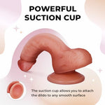7 Inch Dildo Realistic with Suction Cup, Hands-Free, Beginner Vaginal & Anal Sex Toy, Lifelike Soft Silicone Penis, Waterproof Material, 1.4 in Diameter, Huge Dildo, Dildos